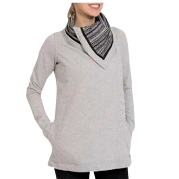 lululemon athletica Jackets & Blazers - Lululemon Savasana wrap light Heathered gray cowl neck jacket